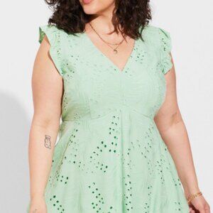 Ruffle Sleeve Babydoll Top